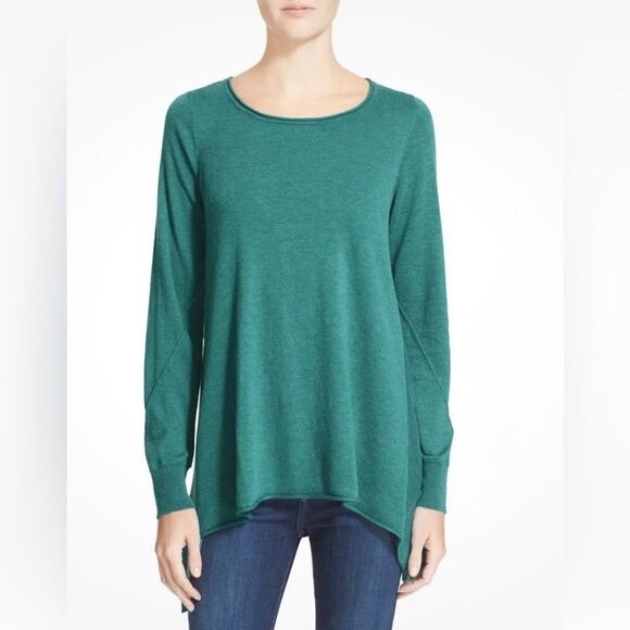 Joie 'Letitia B' Heather Agate Scoop Rolled Neck Pullover Wool Blend Sweater. Md - Picture 1 of 8